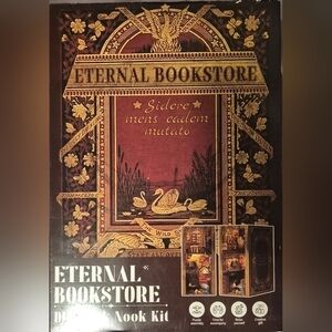 DIY Miniature Book Nook Model, Eternal Bookstore Preowned New